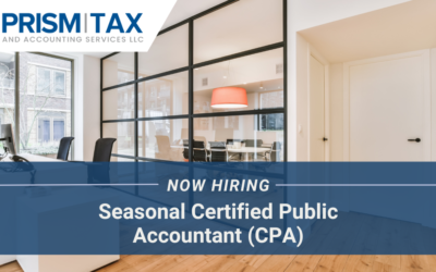 Now Hiring: Seasonal Certified Public Accountant (CPA)